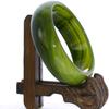 2.4" China Certified Nature Green Chalcedony Jade Women's Bangle Bracelets 6405 view 3