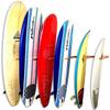 StoreYourBoard Vertical Timber Surfboard Wall Rack, Holds 6 Surfboards, Home and Garage Storage Mount System (Natural) view 2