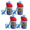 Zak Designs [4-Pack Paw Patrol Kids 12oz Pop-up Lid Canteen Water Bottles with Carrying Strap view 1