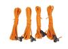 Captain Stag UA-4530 Guide Rope, Tent Rope, Tarp Rope, Guyline, Diameter 0.07 x 13.8 inches (1.8 x 350 cm), for Zelt, Reflective Material, Set of 4, Orange view 1