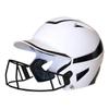 CHAMPRO womens Rise Pro Fastpitch HX Softball Batting Helmet with Facemask, White, Black, Large US view 1