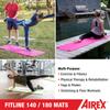 AIREX Fitline 180 Premium Exercise Mat - Home Workout Mat for Rehabilitation, Strength Training, Water Aerobics, Exercise, Fitness, Home Workouts 56" x 23", Lime, With Hanging Grommets view 3