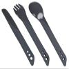 Lifeventure Ellipse Plastic Interlocking Cutlery Set for Camping, Travel & Outdoor - Graphite view 4
