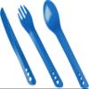Lifeventure Ellipse Plastic Interlocking Cutlery Set for Camping, Travel & Outdoor - Blue view 1
