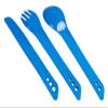 Lifeventure Ellipse Plastic Interlocking Cutlery Set for Camping, Travel & Outdoor - Blue view 4