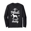 My Pitbull Is My Running Buddy - Pitbull Dog Owner Long Sleeve T-Shirt view 1