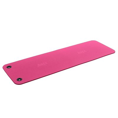 AIREX Fitline 180 Premium Exercise Mat - Home Workout Mat for Rehabilitation, Strength Training, Water Aerobics, Exercise, Fitness, Home Workouts 56" x 23", Pink, With Hanging Grommets