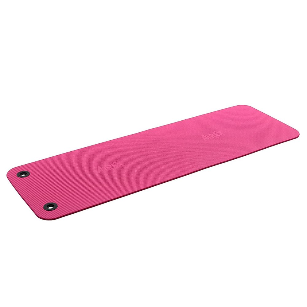 AIREX Fitline 180 Premium Exercise Mat - Home Workout Mat for Rehabilitation, Strength Training, Water Aerobics, Exercise, Fitness, Home Workouts 56" x 23", Pink, With Hanging Grommets