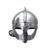 Queen Armour 16 Gauge Hub Medieval Viking Mask Helmet Reenactment Deluxe Mask Warrior Armor Helmet Prop (1.5 mm) Silver Viking Helmet view 1