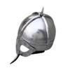 Queen Armour 16 Gauge Hub Medieval Viking Mask Helmet Reenactment Deluxe Mask Warrior Armor Helmet Prop (1.5 mm) Silver Viking Helmet view 2