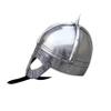 Queen Armour 16 Gauge Hub Medieval Viking Mask Helmet Reenactment Deluxe Mask Warrior Armor Helmet Prop (1.5 mm) Silver Viking Helmet view 3