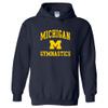 AH1099 - Michigan Wolverines Arch Logo Gymnastics Hoodie - 3X-Large - Navy view 1