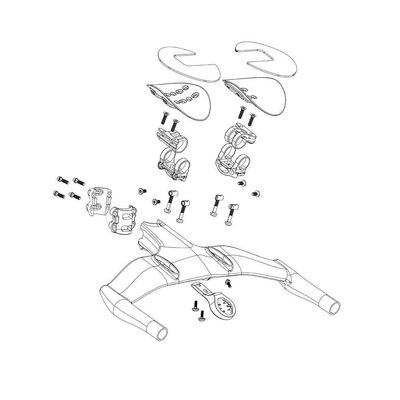 Zipp Tower Bolt Kit for Vuka Aero C1 Carbon Aero Handlebar - Precise 4x35mm Aluminum Components with Model ID HB-SPP-A0 for Enhanced Aerodynamics & Secure Mounting