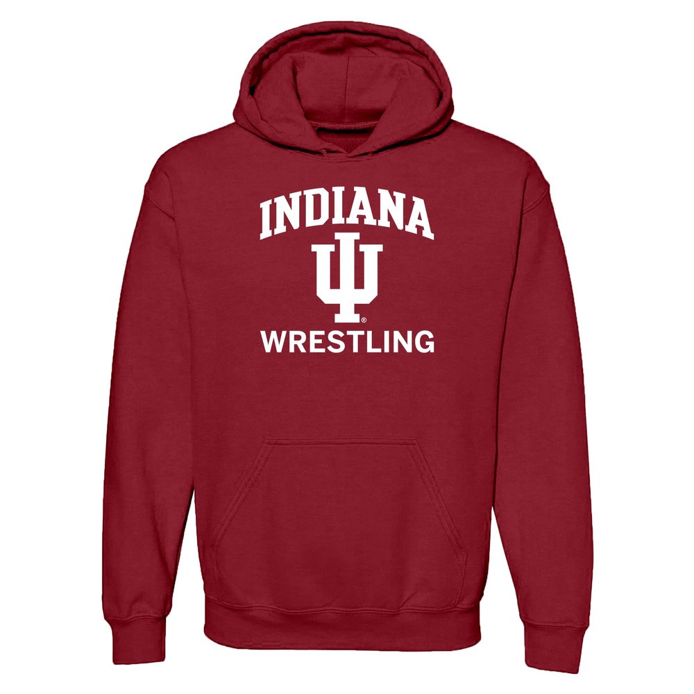 AH1104 - Indiana Hoosiers Arch Logo Wrestling HOODIE - 2X-Large - Cardinal