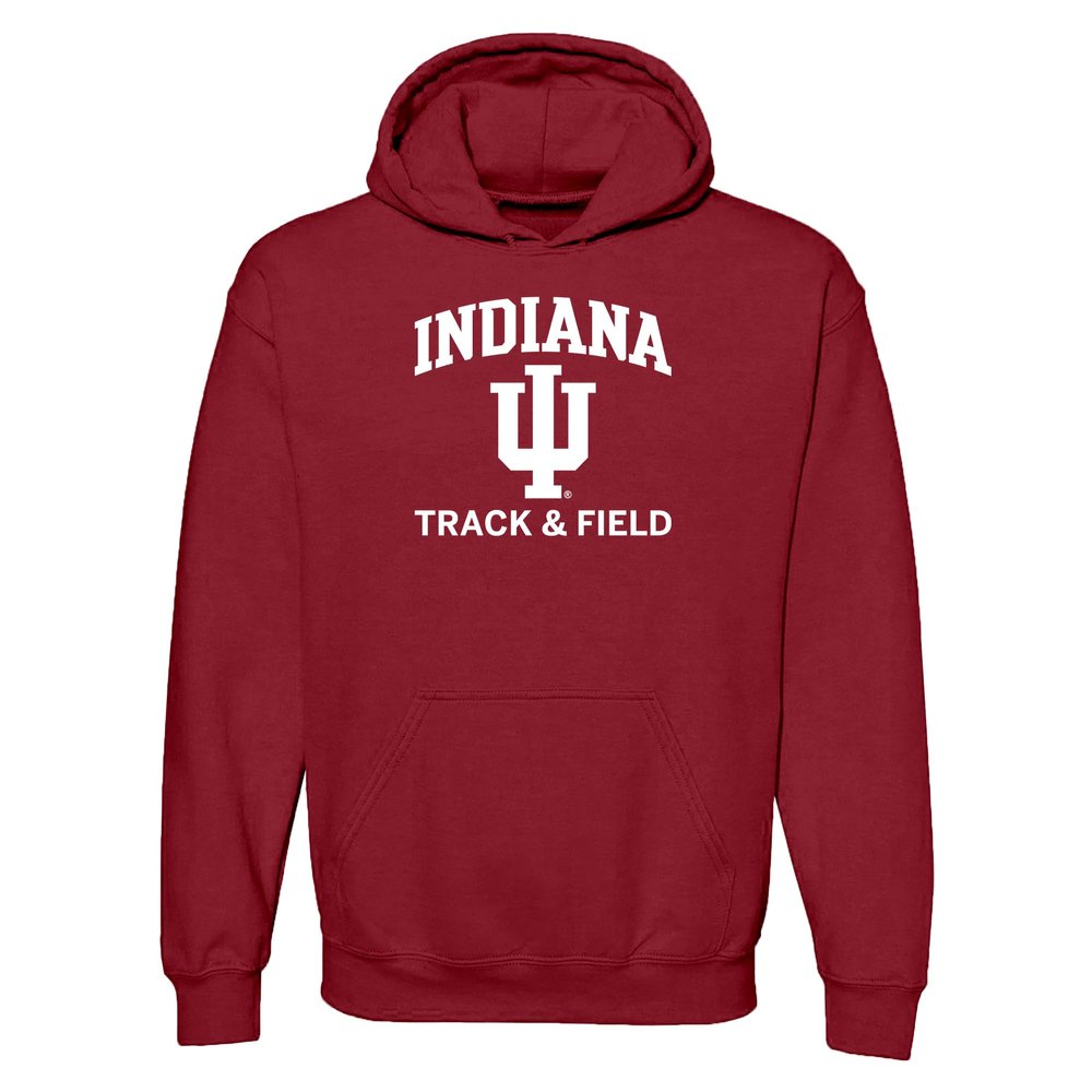 AH1115 - Indiana Hoosiers Arch Logo Track & Field Hoodie - X-Large - Cardinal
