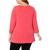 Alfani Womens Plus Stretch Crossover Wrap Top Pink 0X view 2