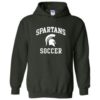 AH1101 - Michigan State Spartans Arch Logo Soccer Hoodie - 2X-Large - Forest