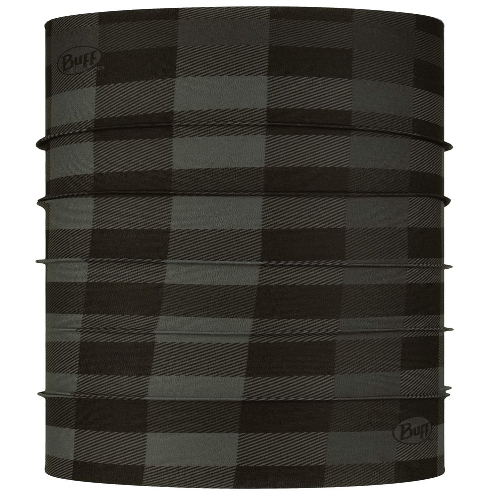 Buff Junior Original EcoStretch, Multifunctional Headwear and Face Mask, Black Plaid, One Size