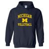 AH1116 - Michigan Wolverines Arch Logo Volleyball Hoodie - 3X-Large - Navy view 1