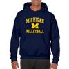 AH1116 - Michigan Wolverines Arch Logo Volleyball Hoodie - 3X-Large - Navy view 4