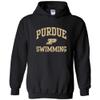 AH1102 - Purdue Boilermakers Arch Logo Swimming Hoodie - 2X-Large - Black view 1