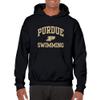 AH1102 - Purdue Boilermakers Arch Logo Swimming Hoodie - 2X-Large - Black view 4