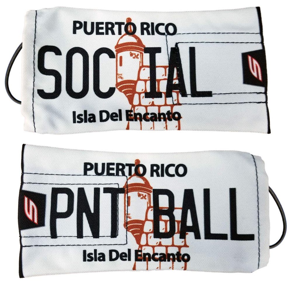 Social Paintball Barrel Cover/Sock (Puerto Rico White Plate)