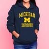 AH1102 - Michigan Wolverines Arch Logo Swimming Hoodie - 3X-Large - Navy view 3