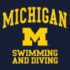 AH1102 - Michigan Wolverines Arch Logo Swimming Hoodie - 3X-Large - Navy view 4