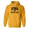 UGP Campus Apparel AH1115 - Iowa Hawkeyes Arch Logo Track & Field HOODIE - X-Large - Gold view 1