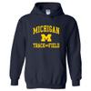 AH1115 - Michigan Wolverines Arch Logo Track & Field Hoodie - 3X-Large - Navy view 1