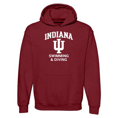 AH1102 - Indiana Hoosiers Arch Logo Swimming Hoodie - Medium - Cardinal