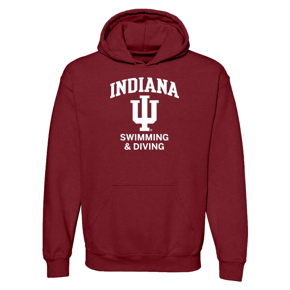 AH1102 - Indiana Hoosiers Arch Logo Swimming Hoodie - Medium - Cardinal