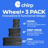 Chirp Wheel Foam Roller  Targeted Back & Neck Relief, Lumbar Spine Stretcher, Spinal Decompression Back Stretcher, Massage Roller with Density Foam for Physical Therapy, Supports 500lbs, 3-Pack Mint view 2