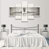 Legend Wall Decorations for Living Room Kobe Bryant Home Decor Black and White Artwork Canvas Paitings Native Ameirican House Art Memorabilia Pictuers 5 Pieces Framed Ready to Hang(60''Wx40''H) view 2