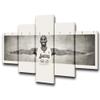 Legend Wall Decorations for Living Room Kobe Bryant Home Decor Black and White Artwork Canvas Paitings Native Ameirican House Art Memorabilia Pictuers 5 Pieces Framed Ready to Hang(60''Wx40''H) view 4