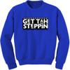 FerociTees Unisex Get Teh Steppin Lawrence Tah Da The X-Large Royal Blue Crewneck Sweatshirt view 1