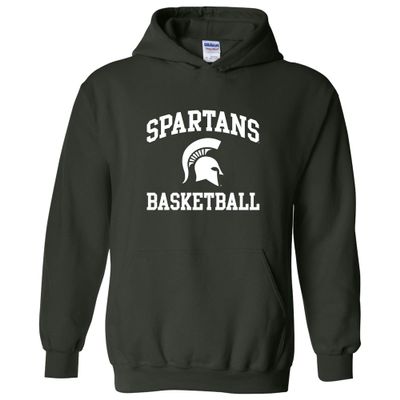 AH1096 - Michigan State Spartans Arch Logo Basketball Hoodie - 3X-Large - Forest