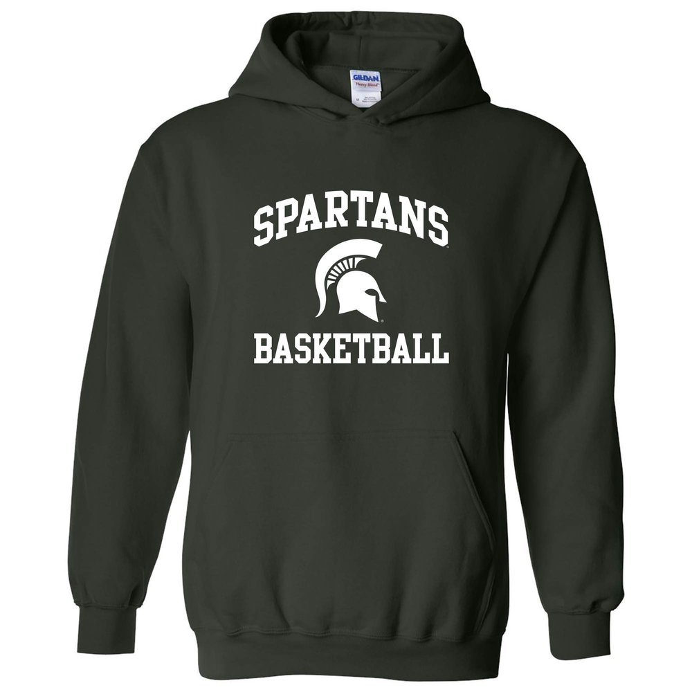 AH1096 - Michigan State Spartans Arch Logo Basketball Hoodie - 3X-Large - Forest