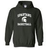 AH1096 - Michigan State Spartans Arch Logo Basketball Hoodie - 3X-Large - Forest view 1