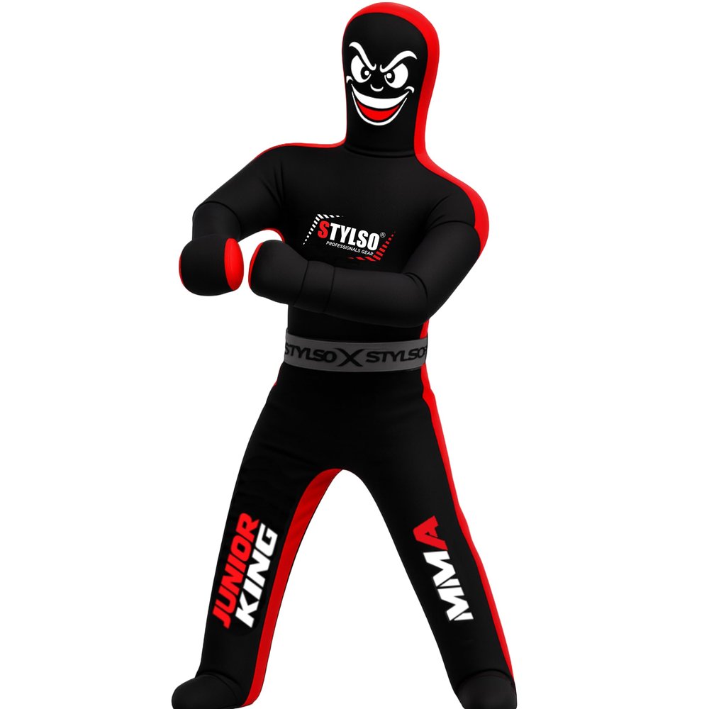 Un-Filled Wrestling Dummy for Kids  Youth Grappling Dummies BJJ, MMA, Jiu Jitsu & Judo Training Partner  Durable Martial Arts Practice Buddy (Black, 4ft / 48 Inches)