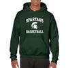AH1096 - Michigan State Spartans Arch Logo Basketball Hoodie - 2X-Large - Forest view 4