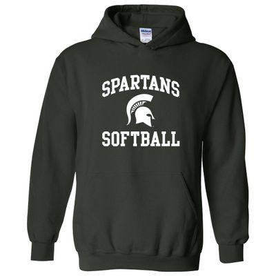 AH1114 - Michigan State Spartans Arch Logo Softball Hoodie - 2X-Large - Forest