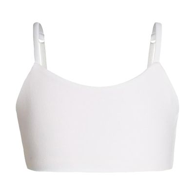 Bleuet Girls Reversible Training Bra  Seamless, Ultra Soft First Bra for Teens & Tweens | Dual-Layer Bralette, Adjustable Straps, Tag-Free Comfort White