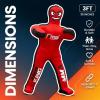 Un-Filled Wrestling Dummy for Kids Youth Grappling Dummies BJJ, MMA, Jiu Jitsu & Judo Training Partner Durable Martial Arts Practice Buddy (Red, 3ft / 36 Inches) view 3
