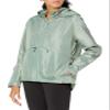 Andrew Marc Women's Plus Size Hooded Windbreaker, Green, Small view 1