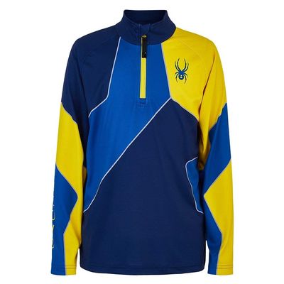 Spyder Kids Boy's Divide Zip T-Neck (Big Kids) Abyss S (8 Big Kids)