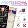 CornholeGamesUSA Pro Cornhole Boards Set | Made in USA | 3/4 Baltic Birch | No Bounce | Triple Thick Legs | Two Brace & Handles, Tournament 2x4 Regulation Set with Score Tower & Cornhole Bags view 2