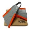 DORSAL Bodyboard Bodysurfing Floating Swimfins (Flippers) Grey/Orange X-Large - Mens US Size 12 - 13 view 2