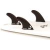 DORSAL Surfboard Fins Thruster 3 Set FCS Compatible Black Medium Fiberglass with Hexcore view 1